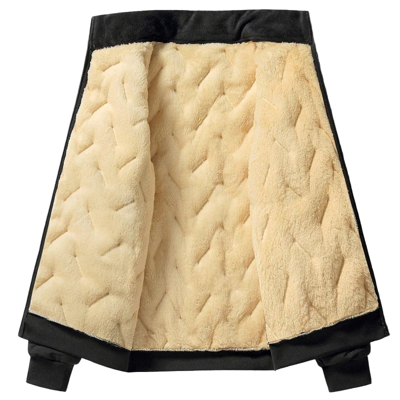 SaneShoppe - Men's Thicken Fleece Winter Coat - Windproof Zipper Warm Outwear