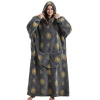 SaneShoppe - Cozy Oversized Sherpa Hoodie Blanket - Winter Warmth for Men and Women