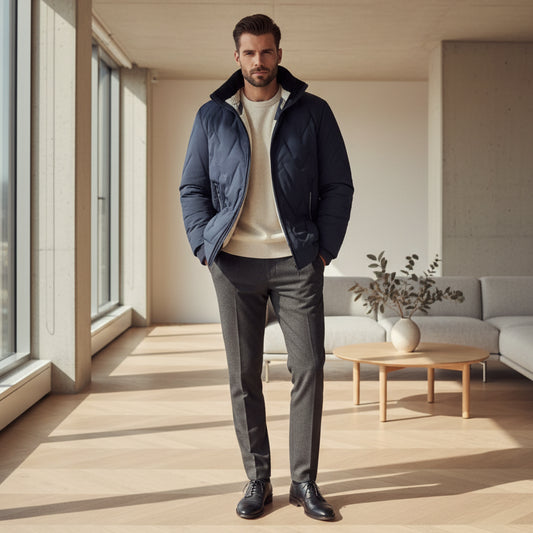 SaneShoppe - Winter Thicken Fleece Jackets for Men Windproof Coats Men's Outerwear Cropped Woolen Parka Coat Autumn Winter Warm Bomber Jacket