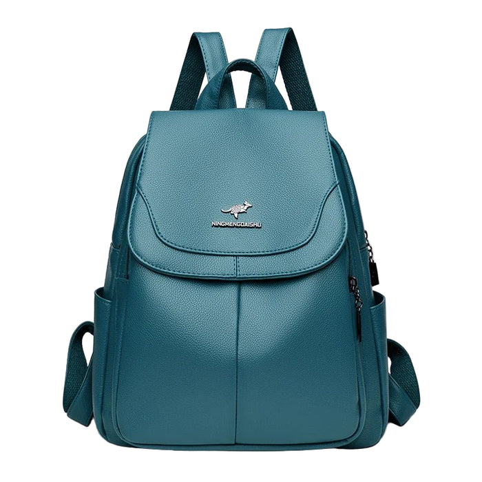 SaneShoppe - Women Large Capacity Backpack High Quality Leather Female Vintage Bag School Bags Travel Bagpack Ladies Bookbag Rucksack Purses