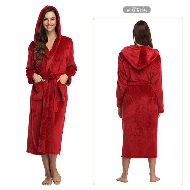 SaneShoppe Hotel Flannel Nightgown Set for Women - Cozy Couple Loungewear