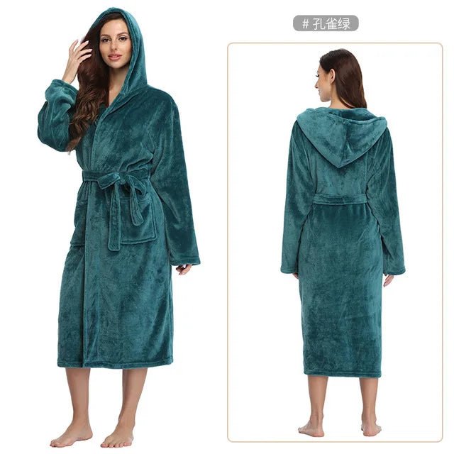 SaneShoppe - Hotel Flannel Nightgown Set for Women - Cozy Couple Loungewear