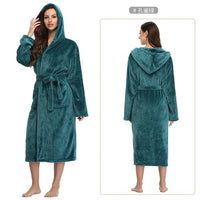 SaneShoppe - Hotel Flannel Nightgown Set for Women - Cozy Couple Loungewear