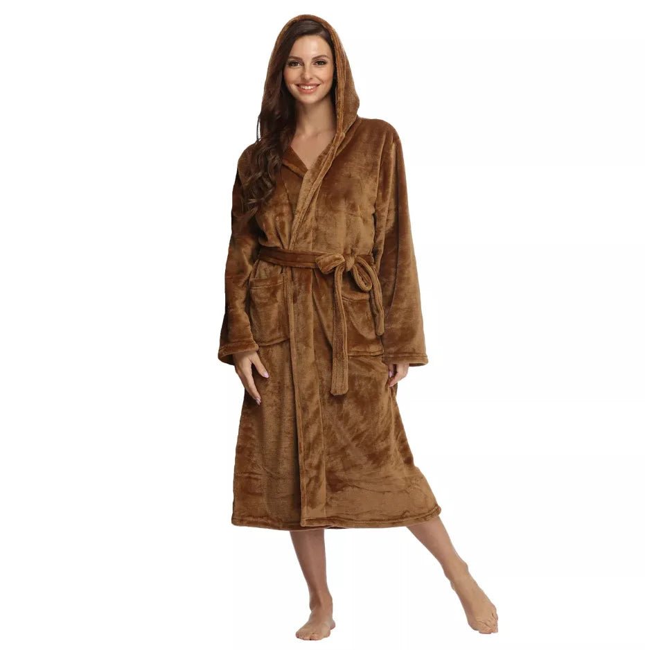 SaneShoppe Hotel Flannel Nightgown Set for Women - Cozy Couple Loungewear