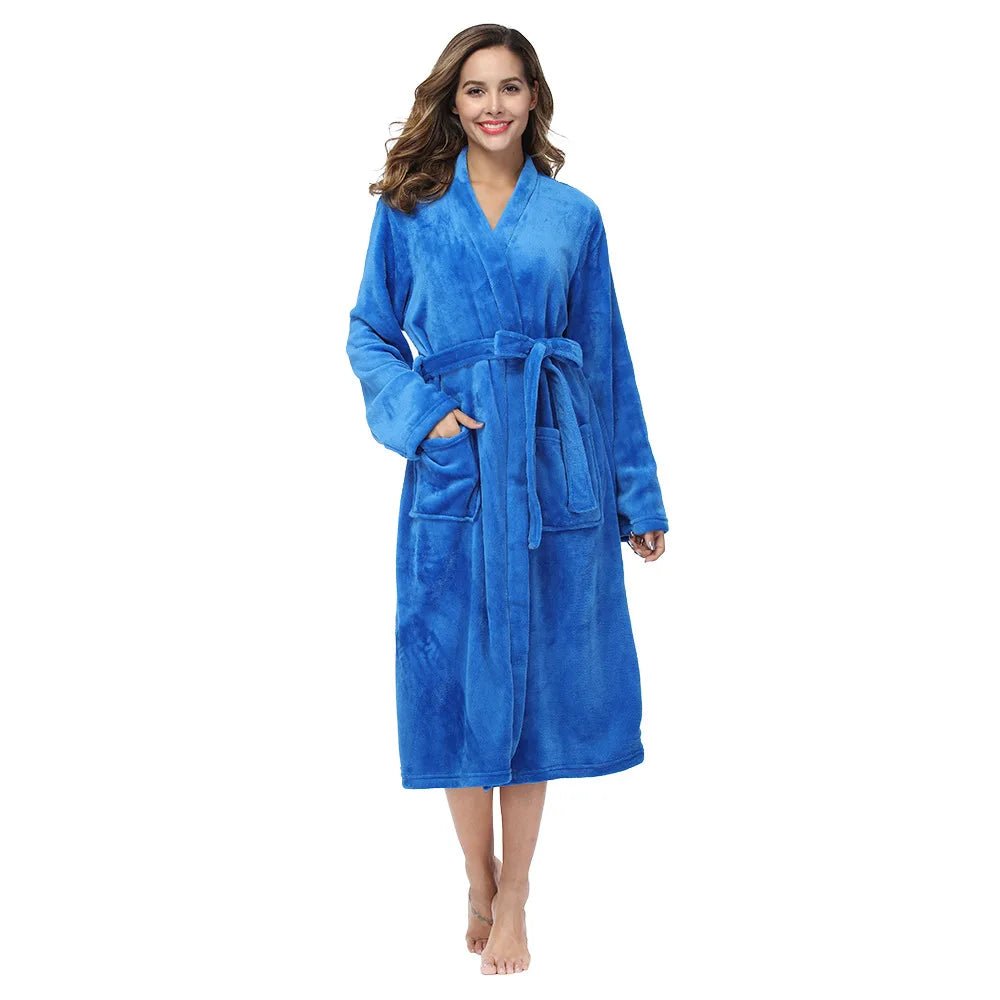 SaneShoppe - Hotel Flannel Nightgown Set for Women - Cozy Couple Loungewear