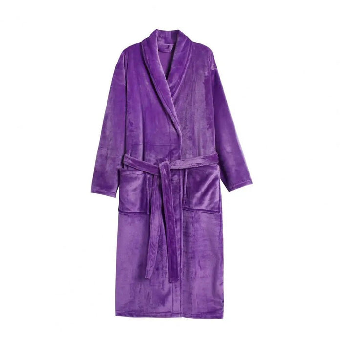 SaneShoppe - Winter Pockets Women's Fleece Robe - Cozy Nightgown