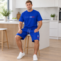 Men's Summer Tracksuit Set - 2-Piece Short Sleeve O-Neck Running Suit Plus Size T-shirt