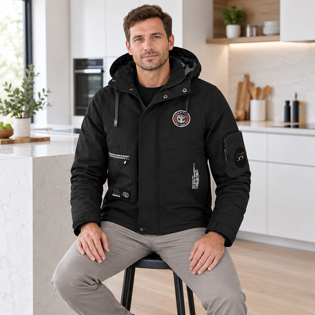 Winter heren outdoor winddichte warme reisjas met capuchon, casual modieuze sportwaterdichte klim- en trekjas herenmantel
