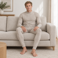 Cozy Cashmere Thermal Couples Set for Autumn & Winter Comfort