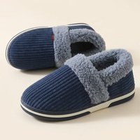Men’s Plush Winter Slippers – Soft, Warm Indoor Shoes with Non-Slip Rubber Soles