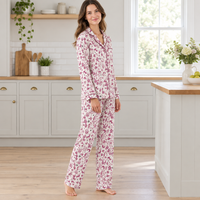 Γυναικεία Πυτζάμα Woodland Cuddleskin με Βουρτσισμένη Υφή