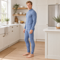 Cozy Cashmere Thermal Couples Set for Autumn & Winter Comfort