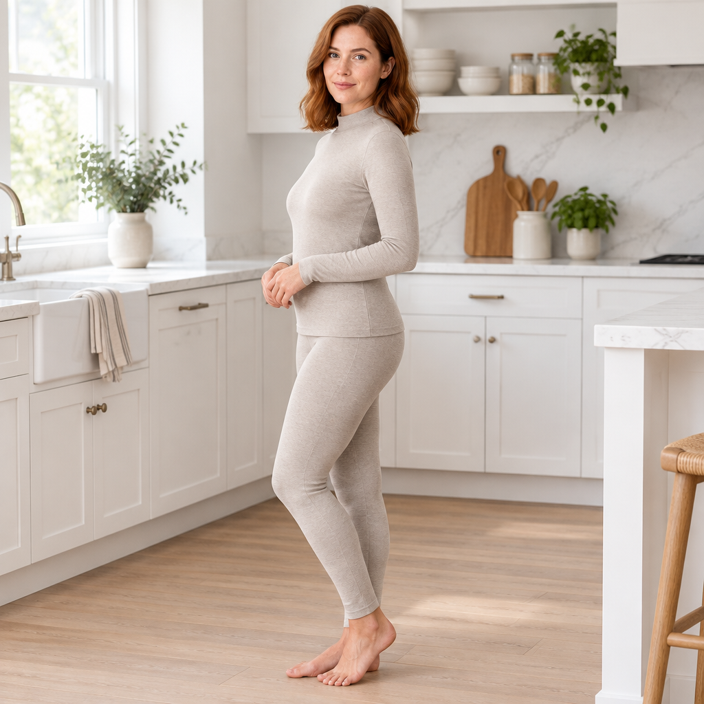 Experience Unmatched Comfort with Our Cashmere Thermal Couples Set