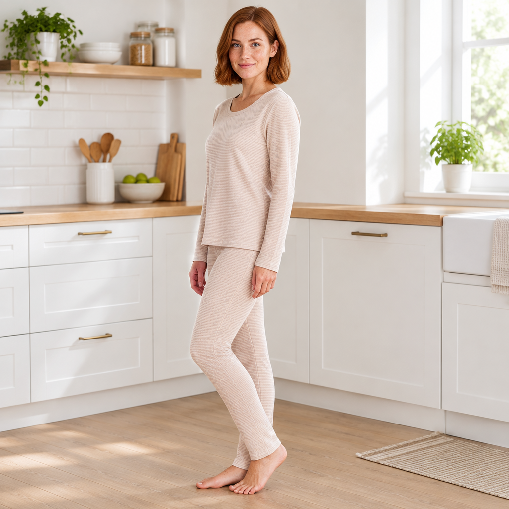 Luxury Cashmere Silk Thermal Set: Cozy Elegance for Autumn and Winter