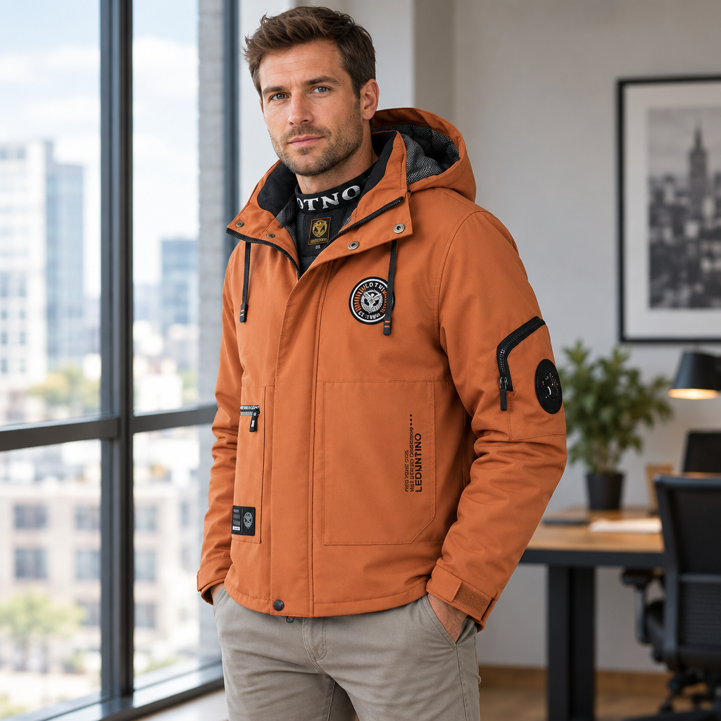 Winter heren outdoor winddichte warme reisjas met capuchon, casual modieuze sportwaterdichte klim- en trekjas herenmantel