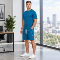 Men's Summer Tracksuit Set - 2-Piece Short Sleeve O-Neck Running Suit Plus Size T-shirt