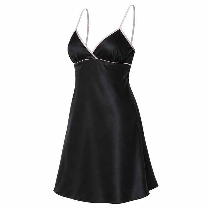 Women's Strappy Nightie Satin Chemise Negligee Adjustable Straps