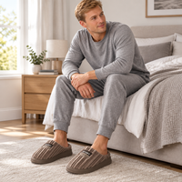 Experience Ultimate Comfort with Men's Winter Suede Slippers