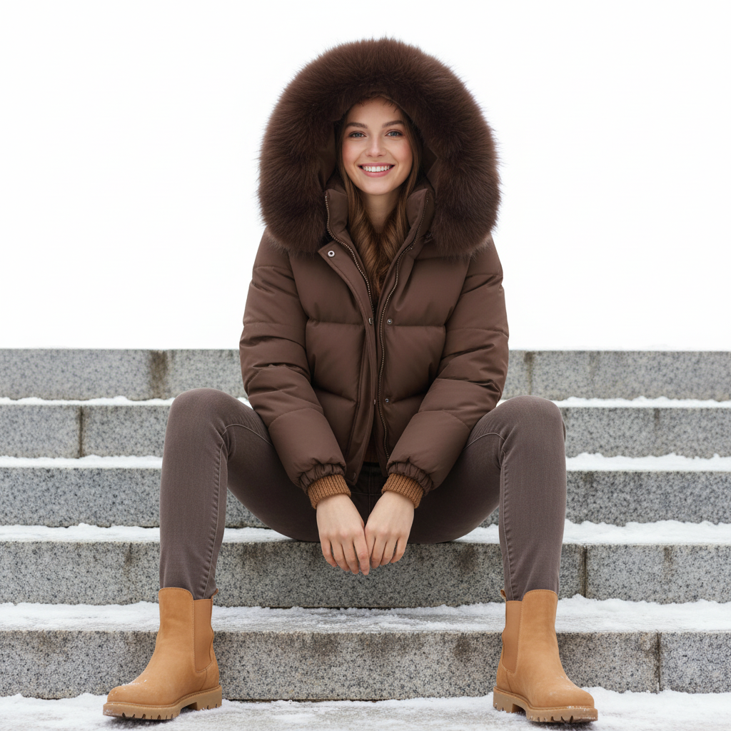 Elevate Your Style with Our Women's Cropped Padded Coat