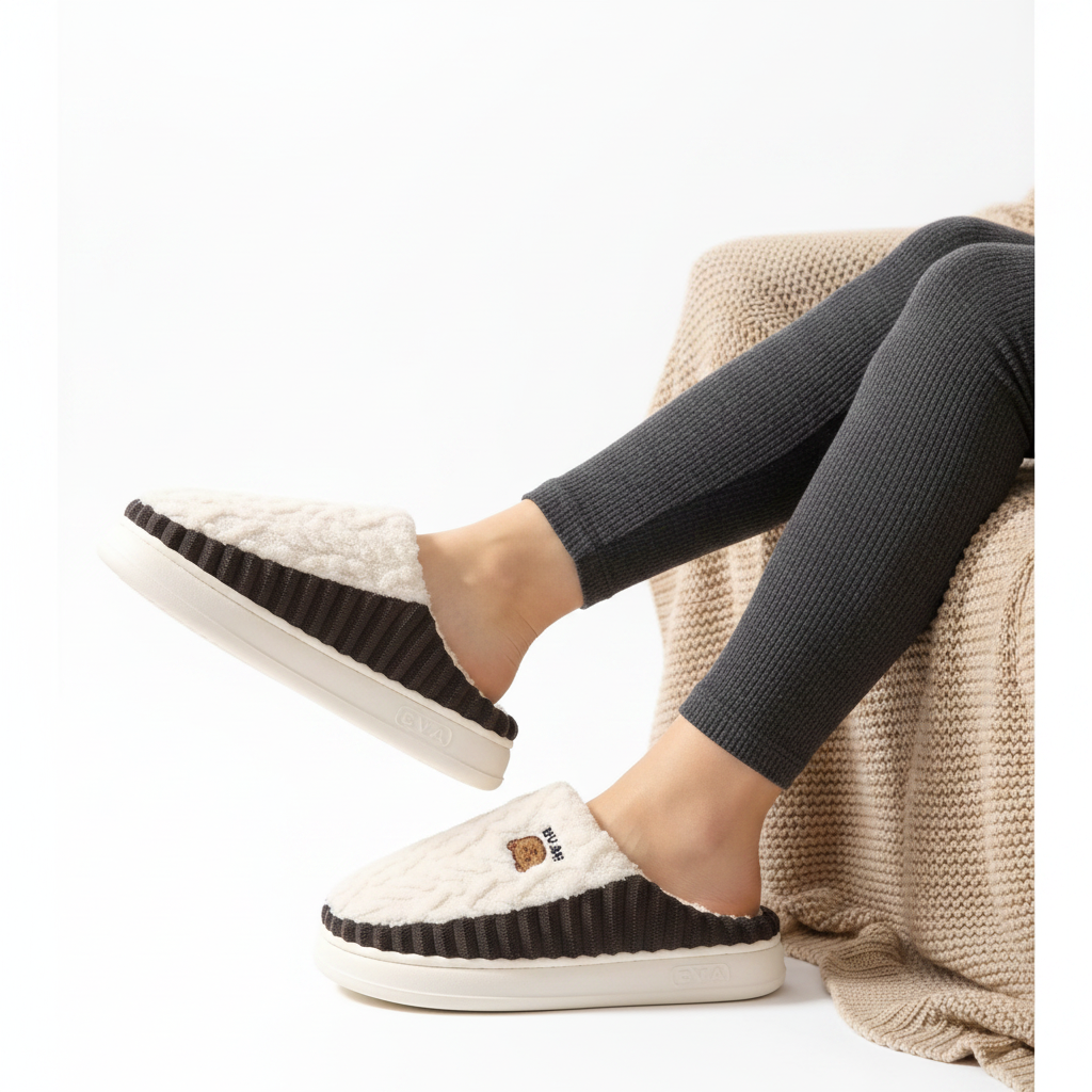 Cozy Winter Furry Slippers for Couples – Stay Warm and Comfortable Indoors