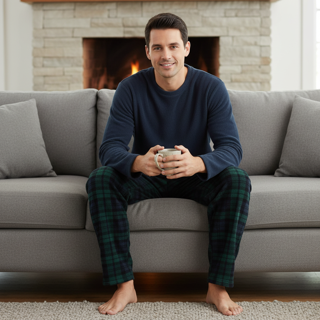 Green Long-Sleeve Fleece Pyjama Sets for Ultimate Comfort and Style