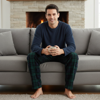 Green Long-Sleeve Fleece Pyjama Sets for Ultimate Comfort and Style