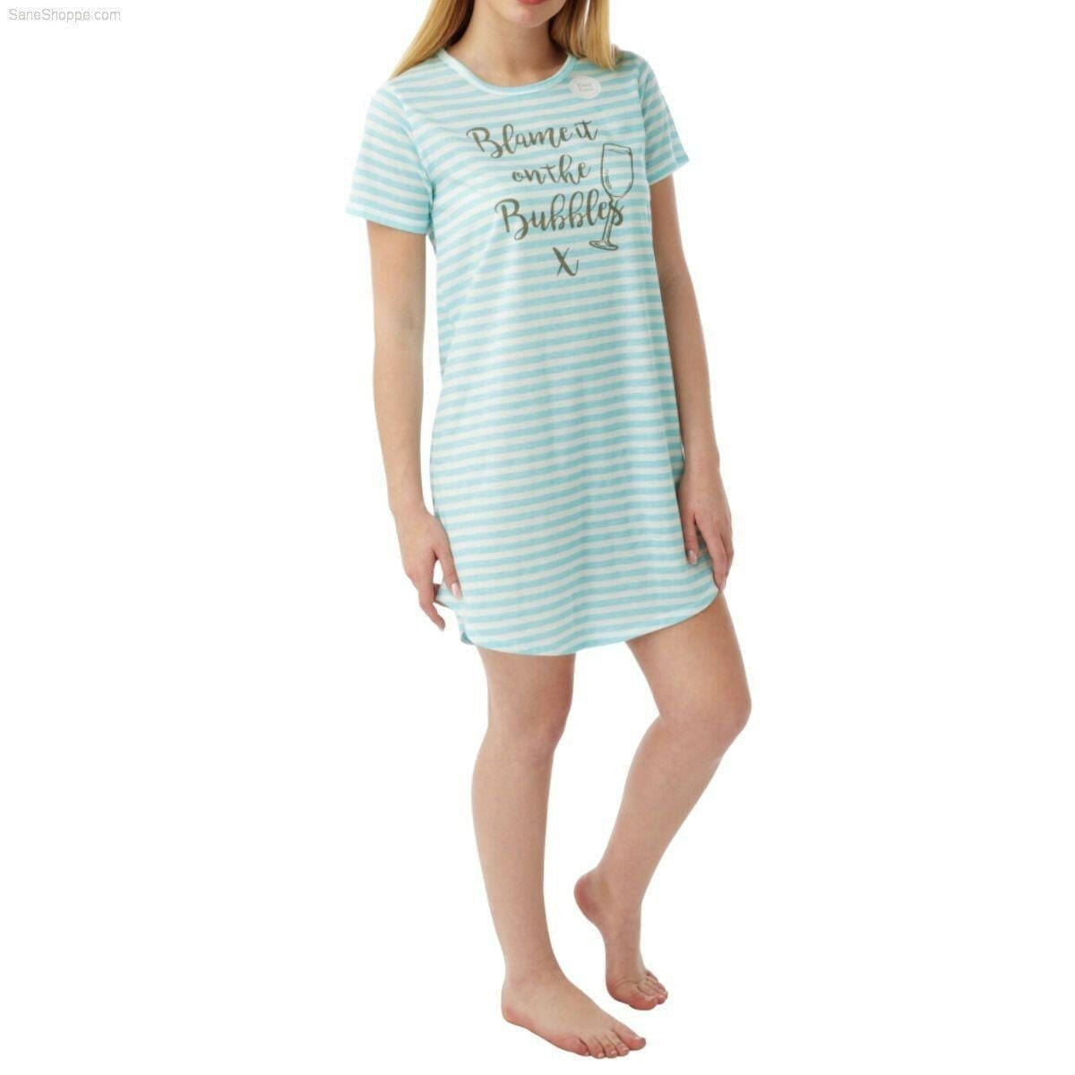 Summer Pyjamas for Women Jersey Short Sleeve Nightshirt - SaneShoppe