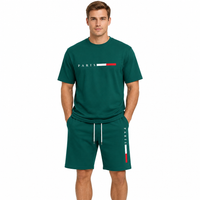 Men's Summer Tracksuit Set - 2-Piece Short Sleeve O-Neck Running Suit Plus Size T-shirt