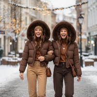 Elevate Your Style with Our Women's Cropped Padded Coat