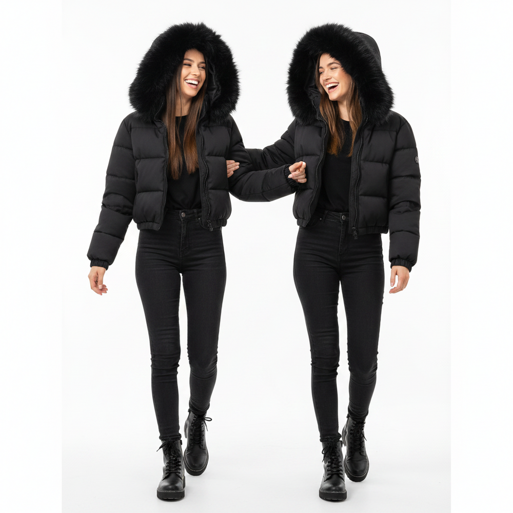 Elevate Your Style with Our Women's Cropped Padded Coat