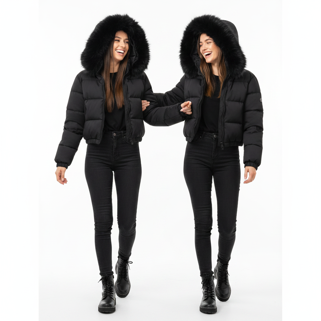 Elevate Your Style with Our Women's Cropped Padded Coat