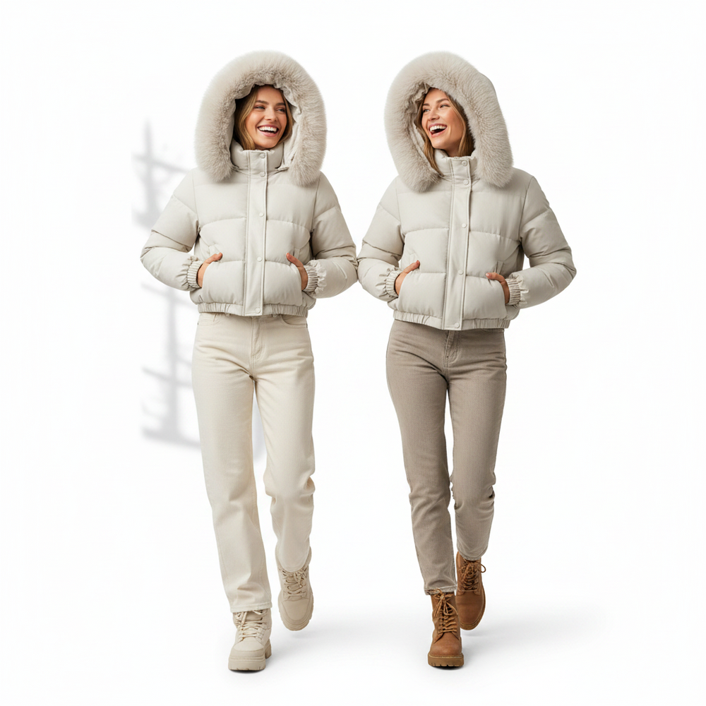 Elevate Your Style with Our Women's Cropped Padded Coat