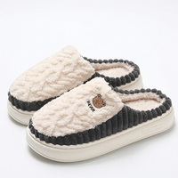 Cute Bear Plush Slippers: Warm and Stylish Fleece Shoes for Cozy Living