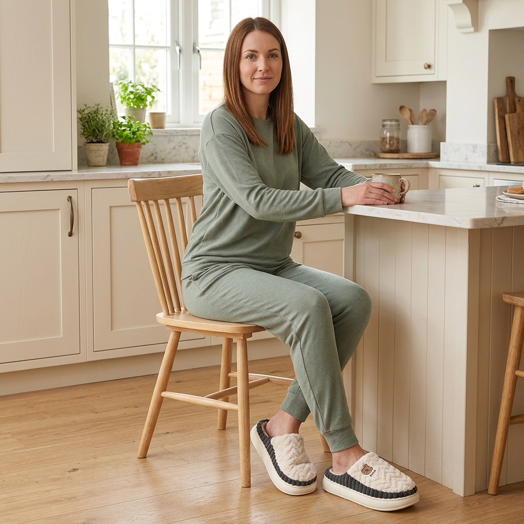Cute Bear Plush Slippers: Warm and Stylish Fleece Shoes for Cozy Living