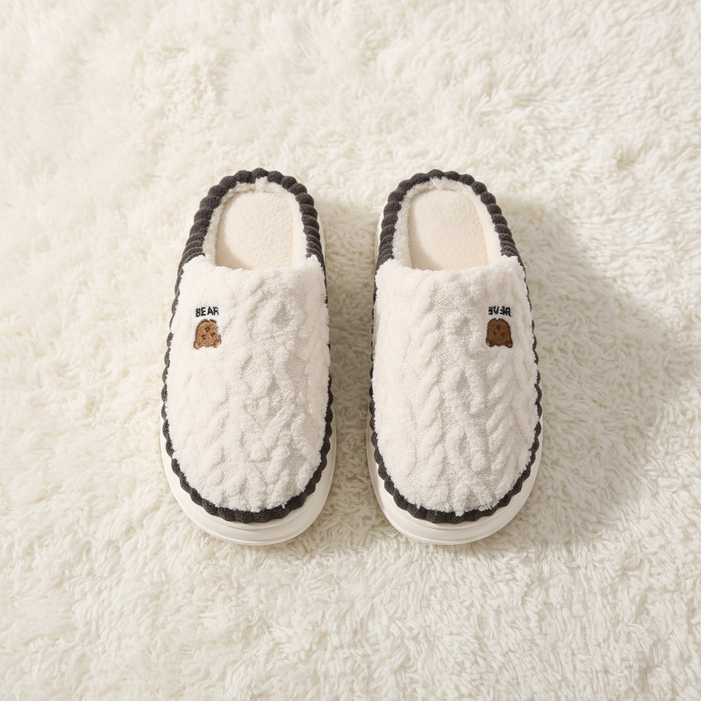 Cozy Winter Furry Slippers for Couples – Stay Warm and Comfortable Indoors