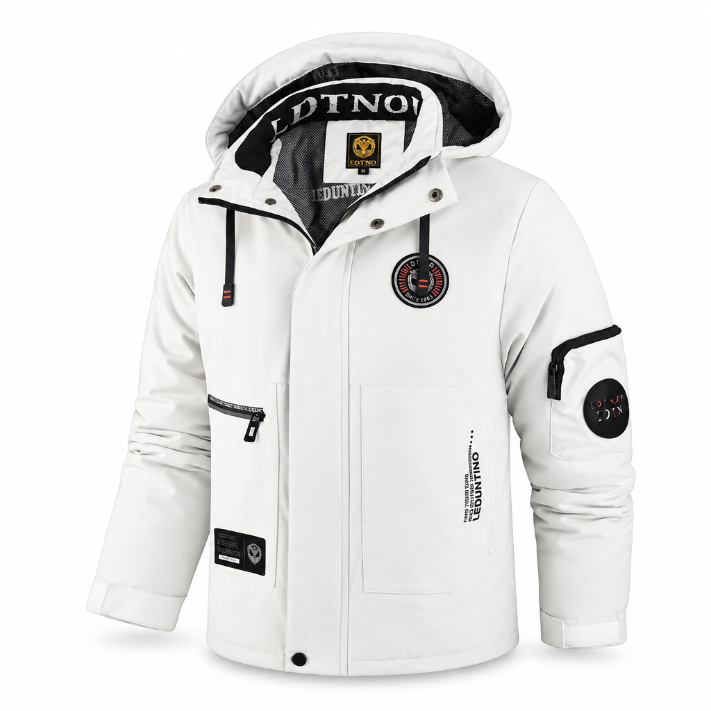 Winter heren outdoor winddichte warme reisjas met capuchon, casual modieuze sportwaterdichte klim- en trekjas herenmantel