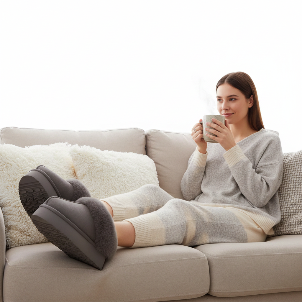 Cozy Fuzzy Platform Slippers for Women – Ultimate Comfort & Style for Winter