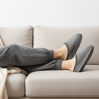 Men's Faux Suede Home Slippers - Comfortable & Stylish Indoor Footwear
