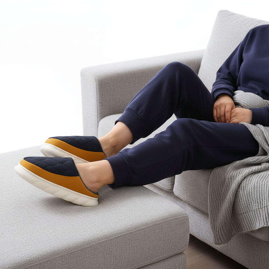 Bebealy Winter Men Slippers - Cozy and Stylish Indoor-Outdoor House Shoes