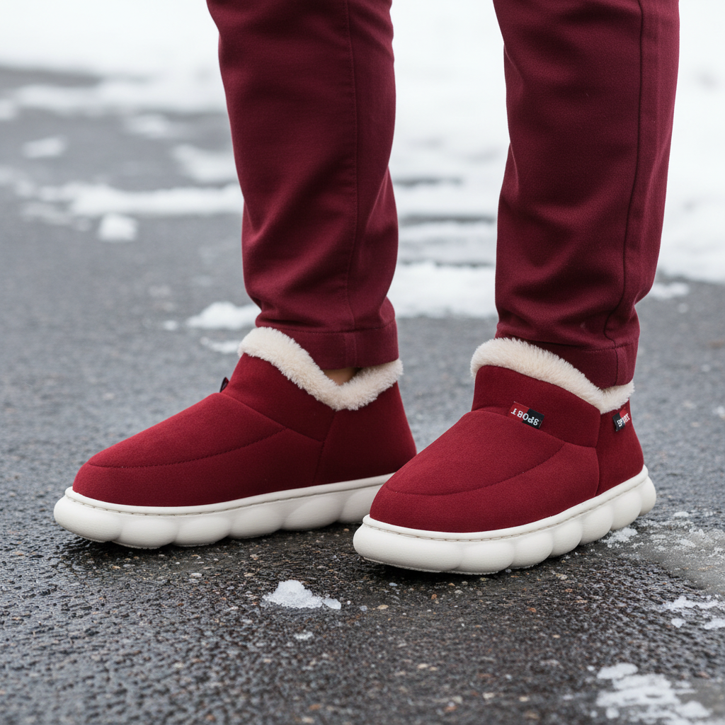 Bebealy Winter Men Slippers - Cozy and Stylish Indoor-Outdoor House Shoes