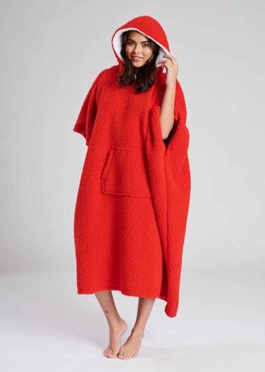 Women Oversized Hoodie, Super Soft Warm Blanket Fleece Poncho, One Size Fit All - SaneShoppe