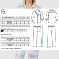 Women's Brushed Cotton Long Sleeve Wincey Pyjama Set Loungewear Spice red Ocean blue - SaneShoppe