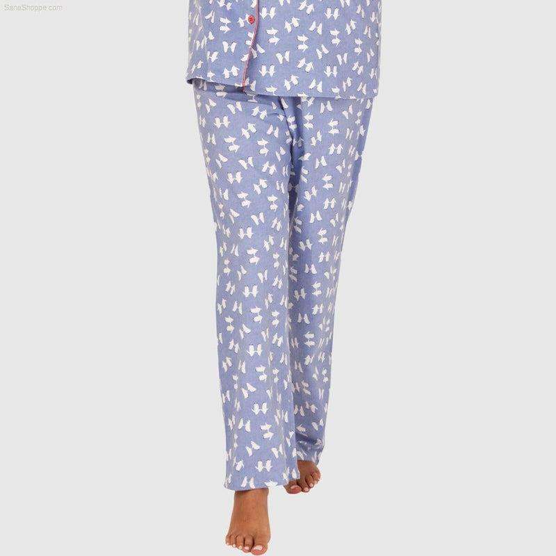 Women's Brushed Cotton Long Sleeve Wincey Pyjama Set Loungewear - SaneShoppe