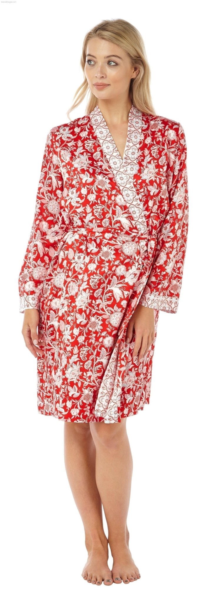 Women's Dressing Gown, Satin kimono Silk Bathrobe Nightwear - SaneShoppe