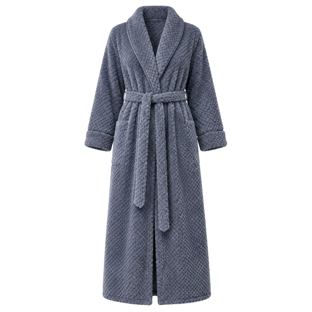 Men's Plus Size Winter Bathrobe - Ultra-Soft Coral Fleece Luxury for Cozy Comfort