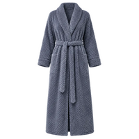 Men's Plus Size Winter Bathrobe - Ultra-Soft Coral Fleece Luxury for Cozy Comfort