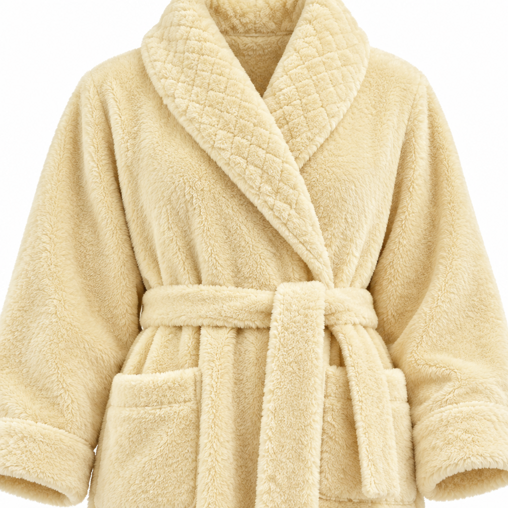 Men's Oversized Fleece Bathrobe - Coral Flannel Kimono Robe for Couples